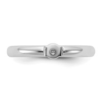 14K White Gold Cliq Low Profile Hinged Peg Set Engagement Ring Mounting view 4