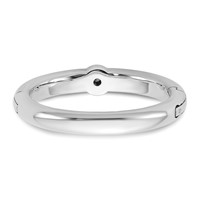 14K White Gold Cliq Low Profile Hinged Peg Set Engagement Ring Mounting view 5