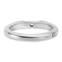 14K White Gold Cliq Hinged Cathedral Solitaire Peg Set Engagement Ring Mounting view 5