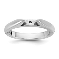 14K White Gold Cliq Hinged Cathedral Solitaire Peg Set Engagement Ring Mounting view 1