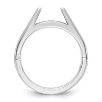 14K White Gold Cliq Hinged Cathedral Solitaire Peg Set Engagement Ring Mounting view 2