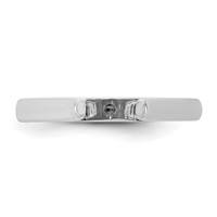 14K White Gold Cliq Hinged Cathedral Solitaire Peg Set Engagement Ring Mounting view 4