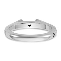 14K White Gold Cliq Hinged Cathedral Solitaire Peg Set Engagement Ring Mounting view 5