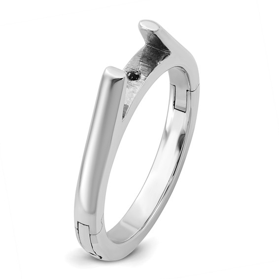 14kw CLIQ Hinged Cathedral Solitaire Peg Set Engagement Ring Mounting