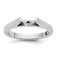 14K White Gold Cliq Hinged Cathedral Solitaire Peg Set Engagement Ring Mounting view 1