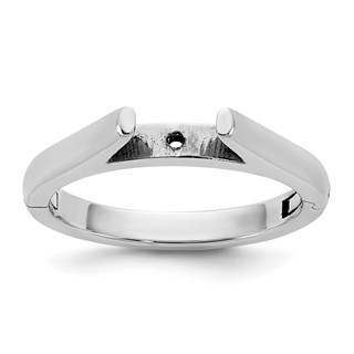 14kw CLIQ Hinged Cathedral Solitaire Peg Set Engagement Ring Mounting