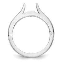 14K White Gold Cliq Hinged Cathedral Solitaire Peg Set Engagement Ring Mounting view 2