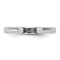 14K White Gold Cliq Hinged Cathedral Solitaire Peg Set Engagement Ring Mounting view 4