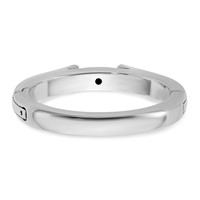 14K White Gold Cliq Hinged Cathedral Solitaire Peg Set Engagement Ring Mounting view 5