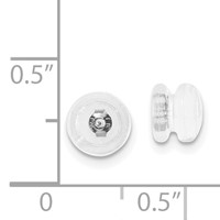 Silicone Sliders 14K White Gold Mushroom 1 Pair view 3