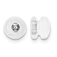 Silicone Sliders 14K White Gold Mushroom 1 Pair view 1