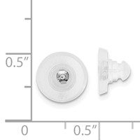 Silicone Sliders 14K White Gold Disk 1 Pair view 3