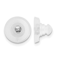 Silicone Sliders 14K White Gold Disk 1 Pair view 1