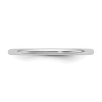 14K 1.5mm White Gold Half Round Band view 3