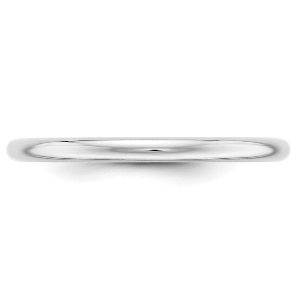 10k White Gold 2mm Half Round Wedding Band Size 8.5 (1WHR020-8.5)