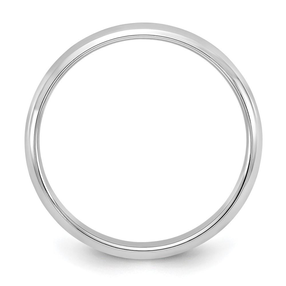 10k White Gold 3mm Half Round Wedding Band Size 8 (1WHR030-8)