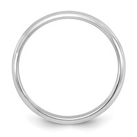 10K White Gold 3mm Half Round Wedding Band - Size 4 view 2