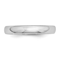 10K White Gold 3mm Half Round Wedding Band - Size 4 view 4