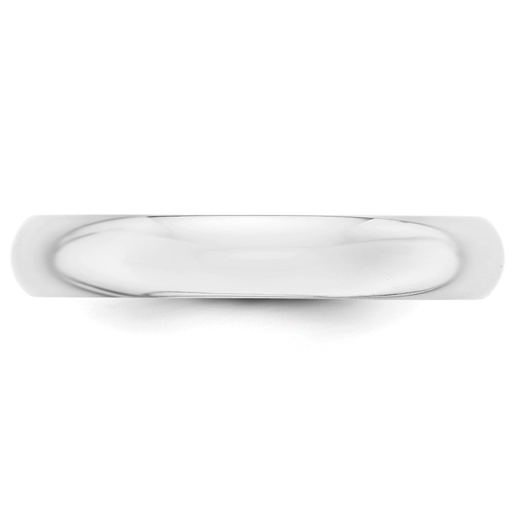 10k White Gold 4mm Half Round Wedding Band Size 9 (1WHR040-9)