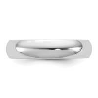 14K 4.5mm White Gold Half Round Band view 3