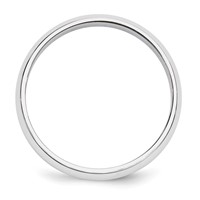 14K White Gold 5mm Half-Round Wedding Band - Size 4 view 2