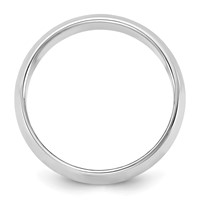 14K 5.5mm White Gold Half Round Band view 2