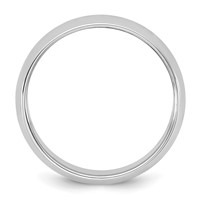 14K 6.5mm White Gold Half Round Band view 2