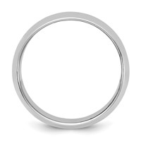 14K 11mm White Gold Half Round Band - Size 5 view 2