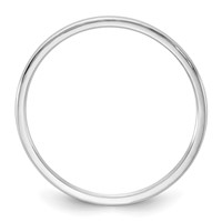 10K 1mm White Gold Ltw Half Round Band view 2