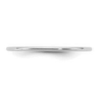 10K 1mm White Gold Ltw Half Round Band view 3