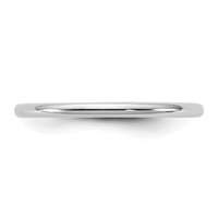 10K 1.5mm White Gold Ltw Half Round Band view 3