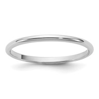 10K 1.5mm White Gold Ltw Half Round Band view 1