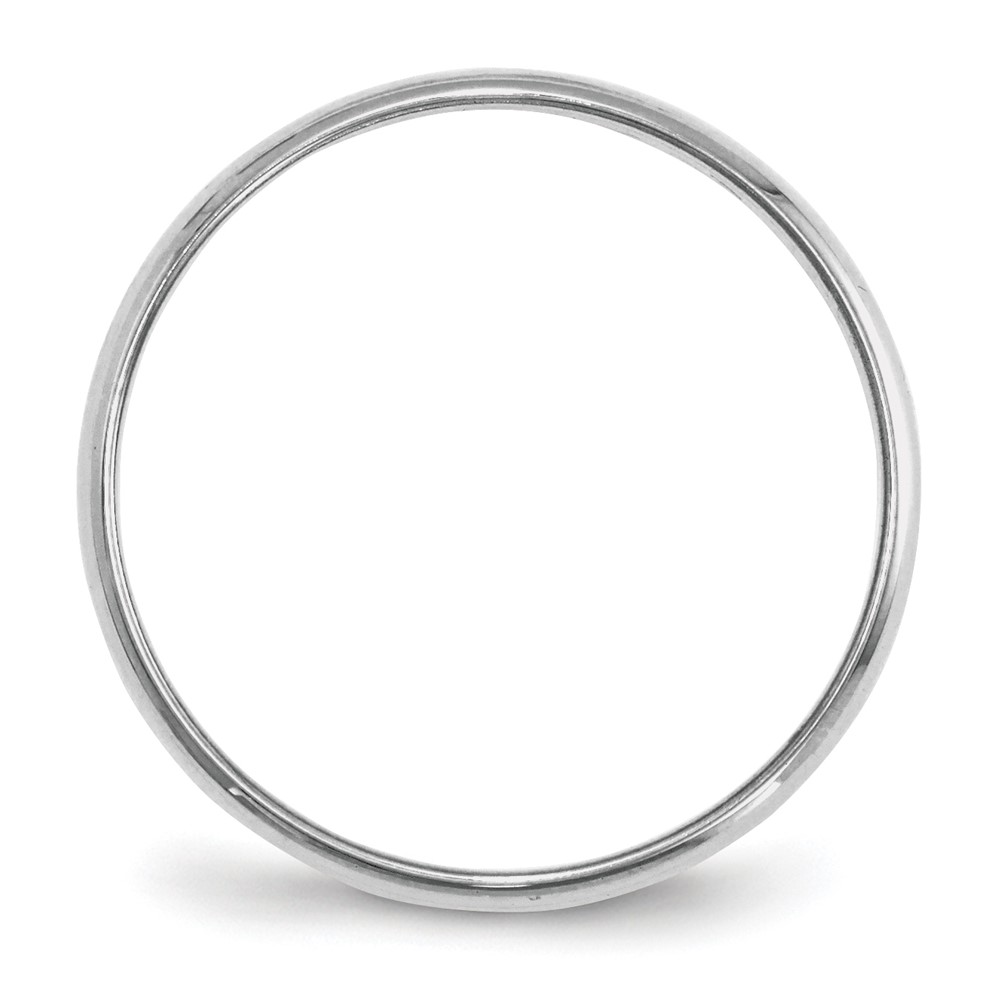 10k White Gold 2mm Lightweight Half Round Wedding Band Size 11.5 (1WHRL020-11.5)