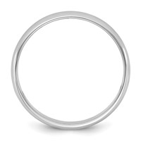 14K 3.5mm White Gold Ltw Half Round Band view 2