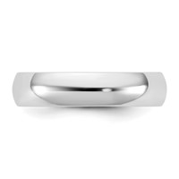 14K 4.5mm White Gold Ltw Half Round Band view 3