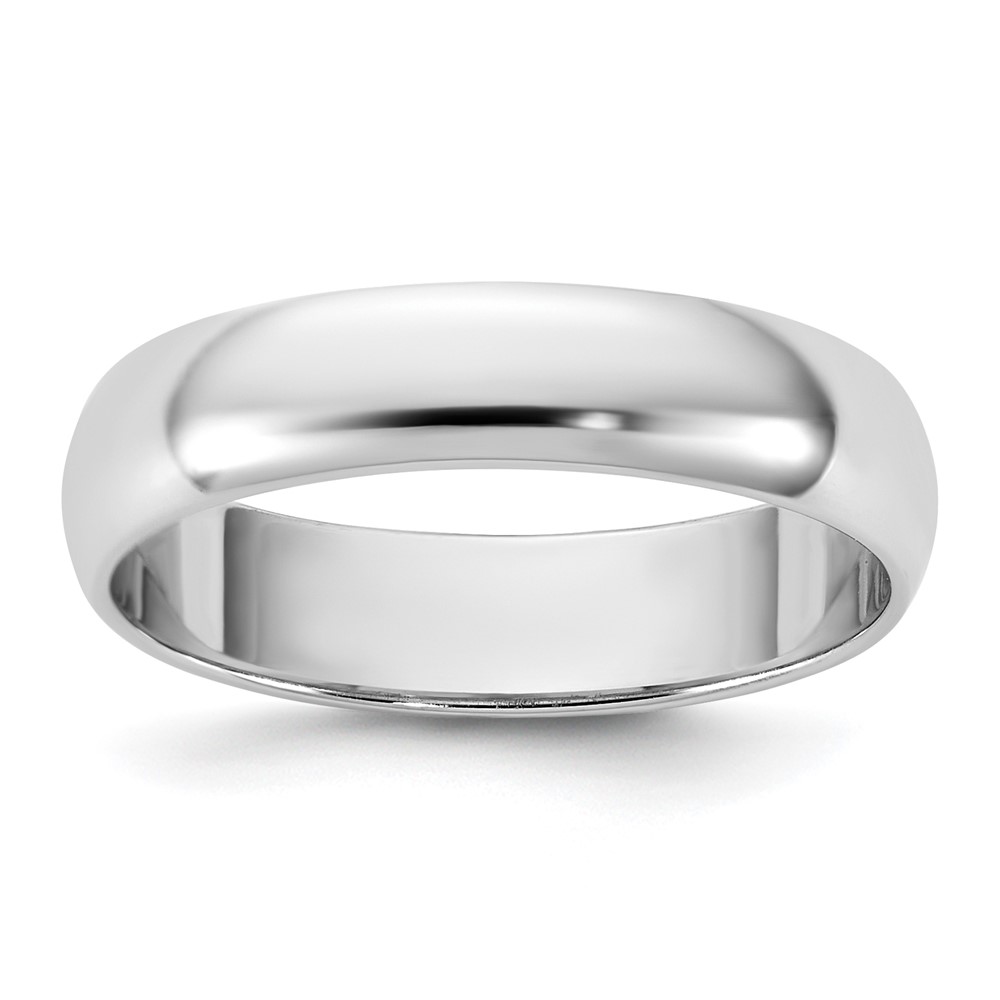 14K 4.5mm White Gold Ltw Half Round Band