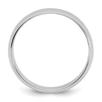 14K 6.5mm White Gold Ltw Half Round Band view 2