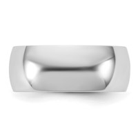 10K 7.5mm White Gold Ltw Half Round Band view 3