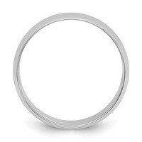 10K White Gold 8mm Lightweight Half Round Wedding Band, Size 5 view 2