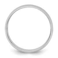 14K 8.5mm White Gold Ltw Half Round Band view 2