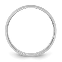 14K 9mm White Gold Ltw Half Round Band, Size 6 view 2
