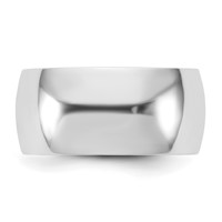 14K 9mm White Gold Ltw Half Round Band, Size 6 view 3