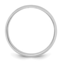 14K 10mm White Gold Ltw Half Round Band - Size 5 view 2