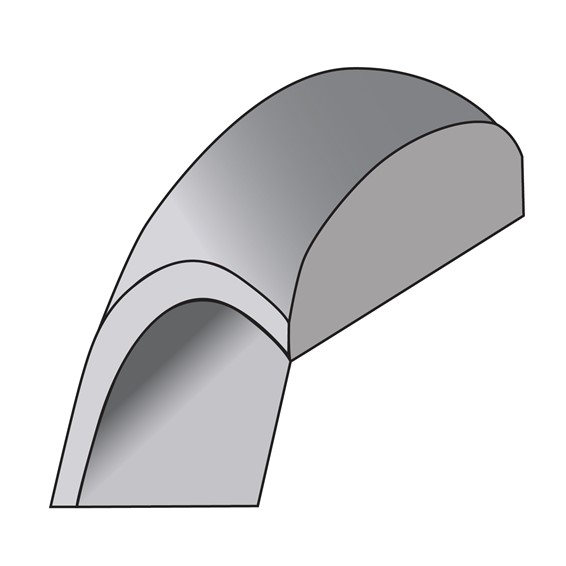 14KW 4.5mm Half Round Band Size 7