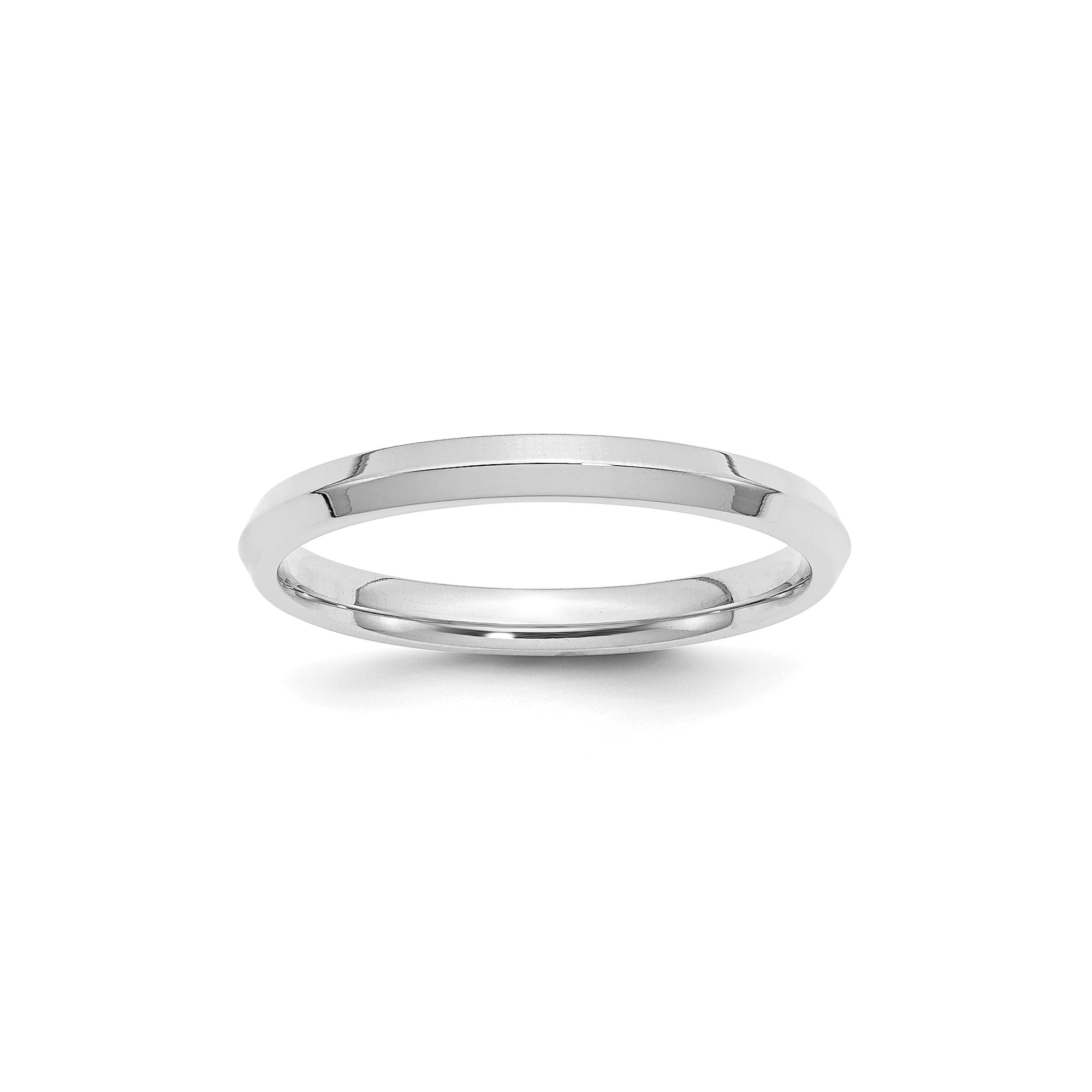 10K White Gold Knife Edge Comfort Fit Band 2.5-6mm Sz 5.5-11.5 Mens Womens
