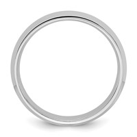 14K White Gold 4mm Knife Edge Comfort Fit Wedding Band view 2