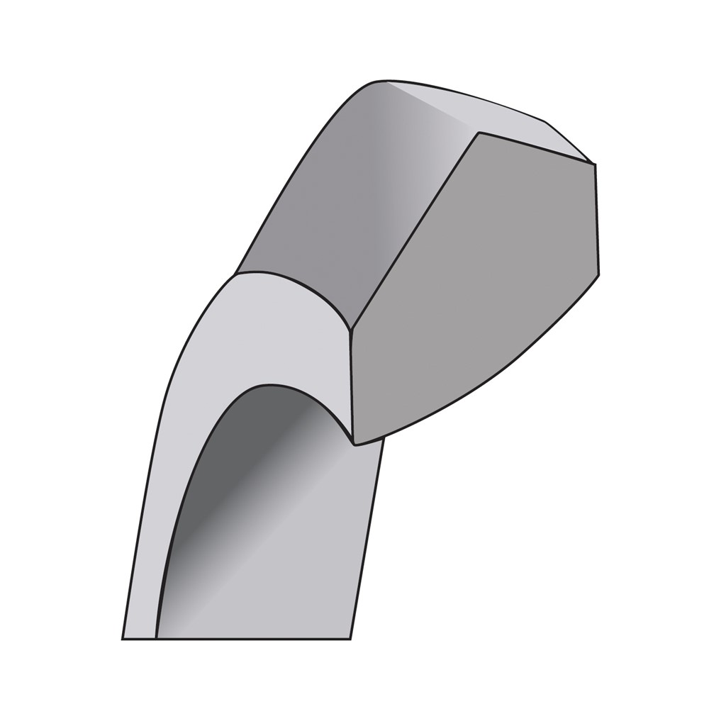 14k White Gold 6mm Knife Edge Comfort Fit Wedding Band Size 5.5 (WKEC060-5.5)