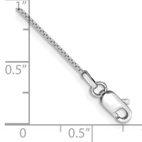 14K White Gold.9mm Box Bracelet with Lobster Clasp, 7" view 2