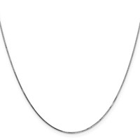 14K White Gold.7mm Box Chain with Spring Ring Clasp, 14" view 2