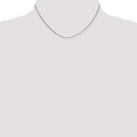 14K White Gold.7mm Box Chain with Spring Ring Clasp, 14" view 3